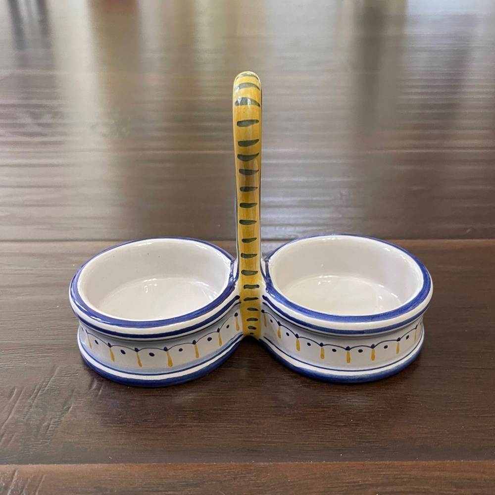 Vintage Cama DERUTA ITALY Pottery for Cottura - Salt & Pepper Caddy